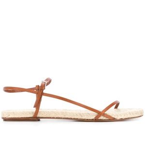GUC The Row Bare Leather Espadrille Sandals in Tan